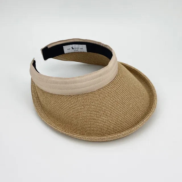 【悅康品家-品悅小物】海島日光草編帽(帽子 草帽 遮陽草帽 海灘帽 防曬帽 編織百搭 休閒帽 戶外旅遊)