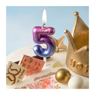 唯美美人魚漸層數字蛋糕蠟燭1入(生日派對 氣球佈置 造型 蛋糕 蠟燭 告白 週年紀念)