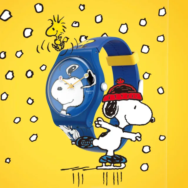 【SWATCH】史努比Snoopy限量聯名手錶 HEE HEE HEE-New Gent 原創系列 瑞士錶 錶(41mm)