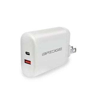 【iBRIDGE】30W USB-C/USB-A 雙孔PD/QC快速充電器(IBC005)