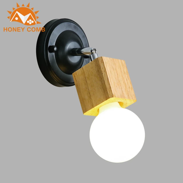【Honey Comb】北歐風原木方塊壁燈(BL-5202C)