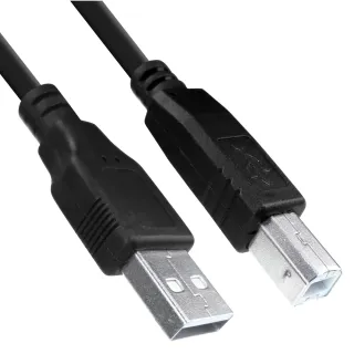 【UniSync】USB2.0A公對B公印表機傳真機傳輸連接線 黑/2.7M/2入