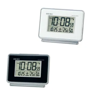 【台隆手創館】SEIKO 溫濕度顯示貪睡電子鬧鐘(白/黑)