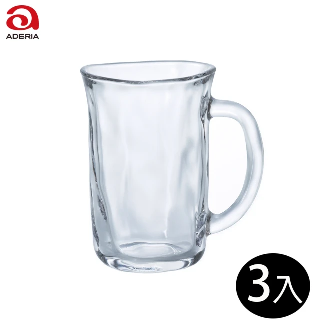 【ADERIA】日本手捻仿陶附柄啤酒杯3入 DP-6693(啤酒杯)