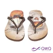 【QWQ】男款防滑夾腳拖鞋 玩食插畫人字拖鞋 平底防水拖鞋雨鞋 雞排珍奶 咖啡棕 MIT(AIWS10307)