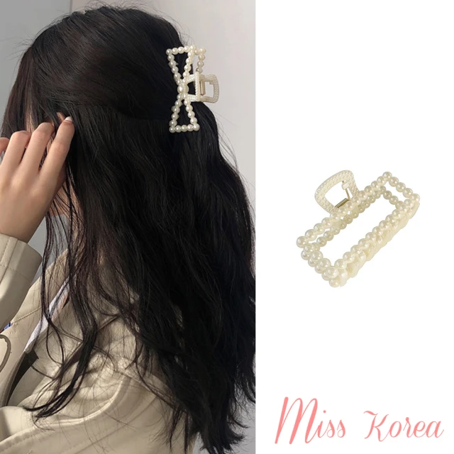 【MISS KOREA】韓國設計法式復古唯美珍珠氣質抓夾 鯊魚夾 髮夾(5款任選)