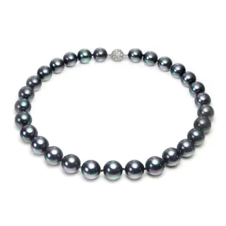 【大東山珠寶】南洋貝寶珠項鍊 大溪地珍珠黑 14mm(南洋硨渠貝珠)