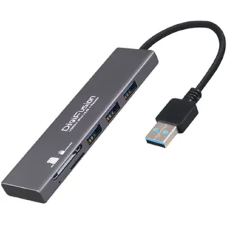 【伽利略】USB3.0 3埠HUB+SD/MicroSD讀卡機(HS088-A)