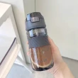 【OMG】美國進口Tritan材質 躍動防摔透明水瓶 運動隨身瓶 戶外便攜彈蓋水壺 530ml(一鍵彈蓋吸管水瓶)