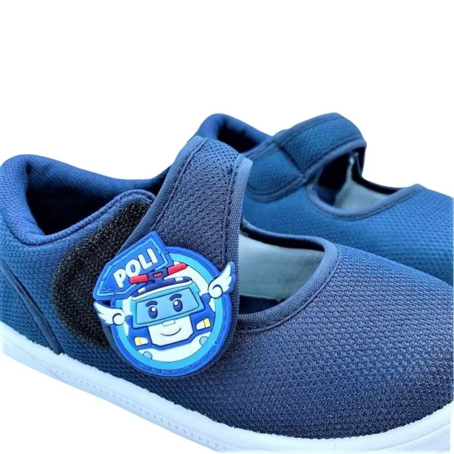 【樂樂童鞋】台灣製POLI休閒鞋-藍色(女童鞋 男童鞋 休閒鞋 布鞋)
