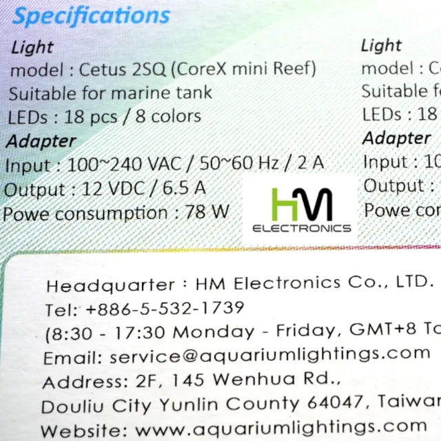 【台灣HME弘茂】Corex mini魔方2 LED 海水版 智慧型水族吊燈52W全配含燈架(連接WIFI做手機APP控制)
