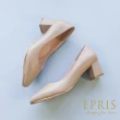 【EPRIS 艾佩絲】現貨 高跟鞋品牌 裸色高跟鞋 素面高跟鞋 喜宴穿搭 伴娘鞋 21.5-26-粉膚裸(粗跟高跟鞋)