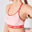 【Mollifix 瑪莉菲絲】A++美背交織舒心BRA、瑜珈服、無鋼圈、運動內衣(粉+橘)