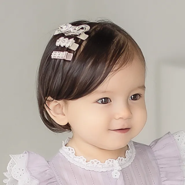 【Happy Prince】韓國製 Lerida女嬰兒童髮夾3件組(女童髮飾蝴蝶結蕾絲花)