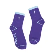 【3-o’clock】紫色閃電繡花短筒棉襪(男女襪 休閒襪 運動襪)