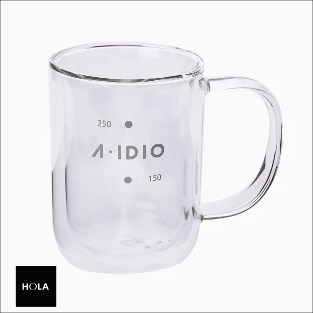 【HOLA】A-IDIO｜雙層隔熱玻璃杯310ml