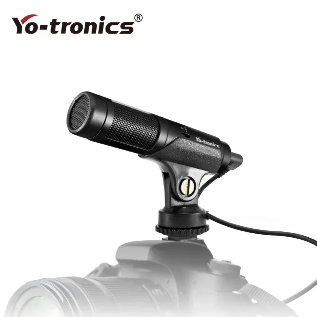 【Yo-tronics】多媒體直播麥克風 手機相機攝影專用麥克風 輕量好攜帶 附防風罩(YTM-118e)