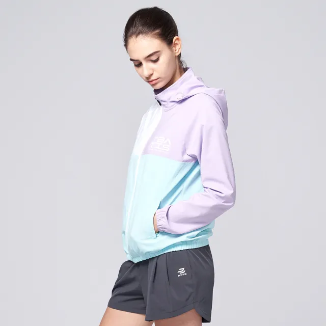 【BATIS 巴帝斯】抗 UV 防風撞色機能運動外套 - 女 - 兩色(風衣外套)