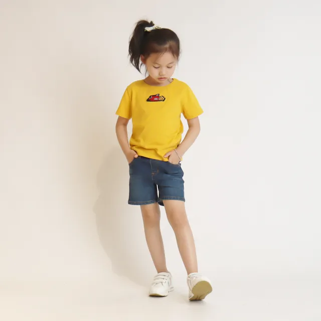 【Lee 官方旗艦】童裝 短袖T恤 / 火箭繡標 太陽黃 標準版型(LL20021366P)
