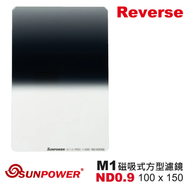 【SUNPOWER】M1 100x150 Reverse ND 0.9 反向漸層 磁吸式方型濾鏡