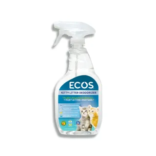 【ECOS】天然貓砂環境除臭劑(美國原裝 有效減少異味產生 快速又天然貓砂除臭 650ml)