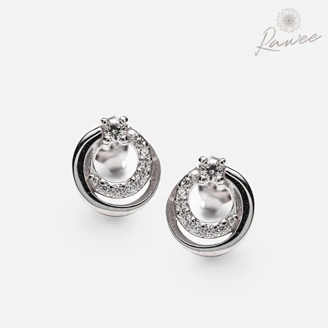 【Rawee】泰國設計師款 Sparkling Sun Earrings(925純銀耳針一對入)