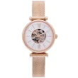 【FOSSIL】珍珠貝錶盤款機械錶米蘭帶錶帶手錶-珍珠貝面X玫瑰金色/30mm(ME3188)