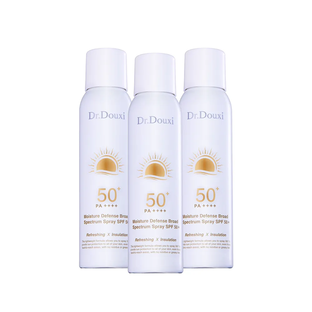 【Dr.Douxi 朵璽】安心曬 清涼防曬噴霧 SPF50+ PA++++ 140ml 3入