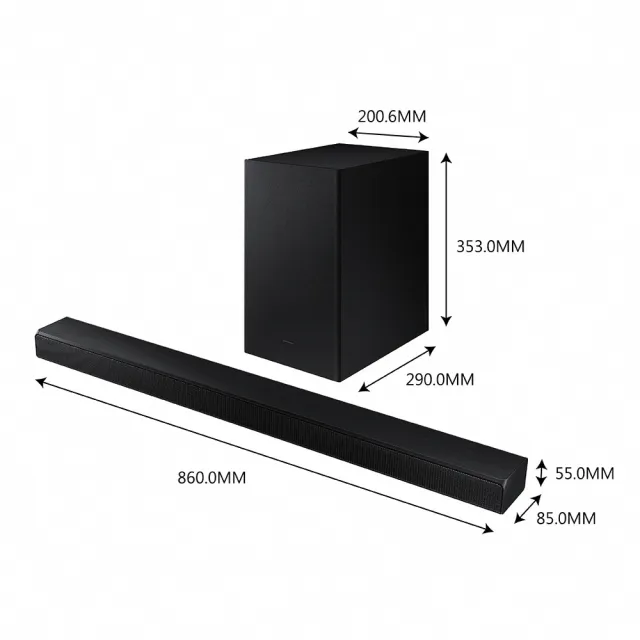 【SAMSUNG 三星】2.1聲道 藍牙聲霸soundbar(HW-A550/ZW)