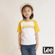 【Lee 官方旗艦】童裝 短袖T恤 / 撞色連袖 太陽黃 標準版型(LL20019866P)