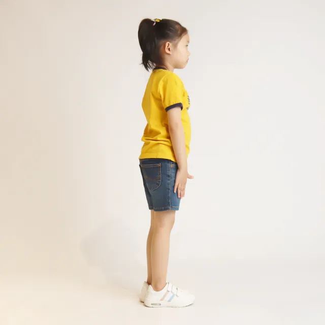 【Lee 官方旗艦】童裝 短袖T恤 / 繩索印花 太陽黃 標準版型(LL20019966P)