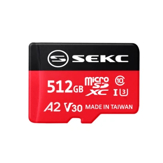 【SEKC】512GB MicroSDXC UHS-1 U3 V30 A2記憶卡-附轉卡