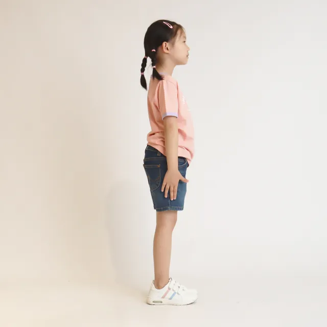 【Lee 官方旗艦】童裝 短袖T恤 / 復古繩索 兔兔粉 標準版型(LL2001993XW)