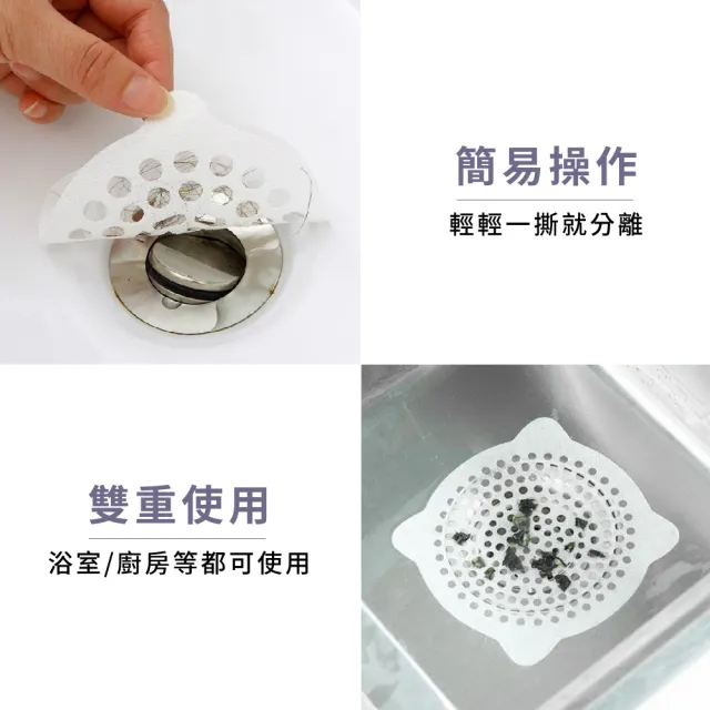 【衛浴用品】防蚊蟲排水孔密封地漏貼-60入(防堵塞 防蟑螂 毛髮過濾 過濾網片 濾網 排水孔貼 拋棄式地漏)