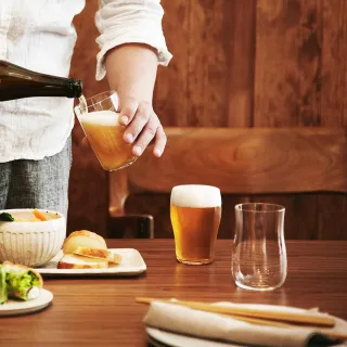 【ADERIA】日本薄口強化啤酒杯 三件組 三款各一 玻璃杯(啤酒杯 玻璃杯)