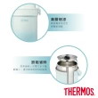 【THERMOS膳魔師】超值2入_秘境藍不鏽鋼真空燜燒提鍋1500ml+食物燜燒罐500ml(RPF-20-GBL+JBN-500-GBL)