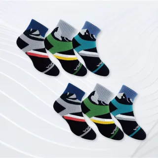 【WOAWOA】6入組 百岳能量激發登山襪-中筒(登山襪 除臭襪 機能襪 襪子 長襪 運動襪 足弓襪 9199286)