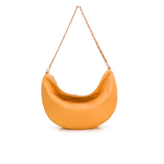 【aziza】ANN象紋尼龍兩用彎月斜背包(秋杏黃)