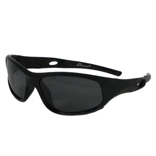 【Docomo】橡膠兒童運動眼鏡　高等級偏光鏡片　專業太陽眼鏡設計款　配戴超舒適　質感黑色(抗UV400)