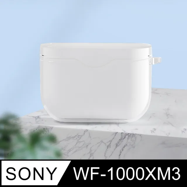 【TIMO】SONY WF-1000XM3藍芽耳機專用 透明矽膠保護套(附掛勾)