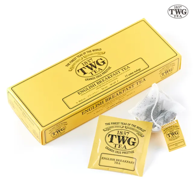 【TWG Tea】手工純棉茶包 英式早餐茶 15包/盒(English Breakfast Tea;黑茶)