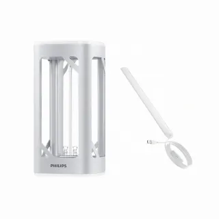 【Philips 飛利浦】UV-C感應語音殺菌燈+抑菌燈 超值組(PU002)