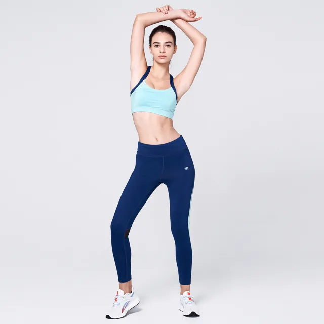 【BATIS 巴帝斯】高彈力抗菌撞色機能運動緊身褲 Legging - 女 - 兩色(吸濕排汗)