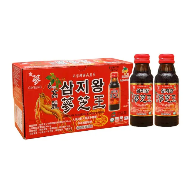 【金蔘】6年根韓國高麗人蔘蔘芝王(100ml*10 共10盒)