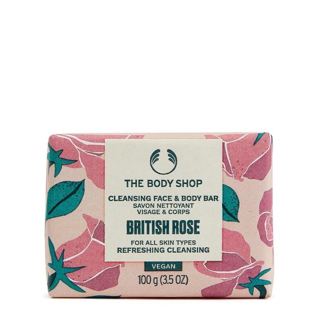【THE BODY SHOP 美體小舖】英皇玫瑰嫩膚臉部&身體潔膚皂-100G(肥皂/香皂)