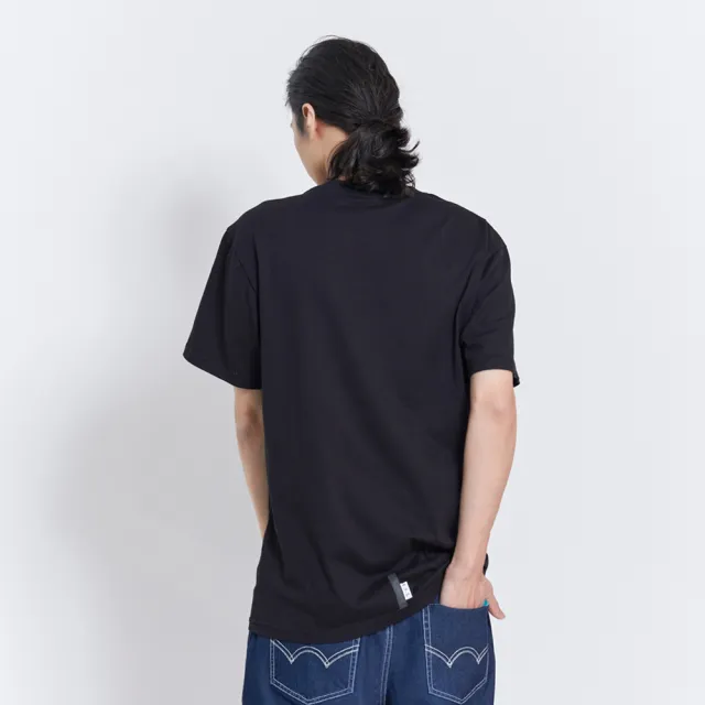 【EDWIN】男裝 EFS BOX LOGO反光短袖T恤(黑色)