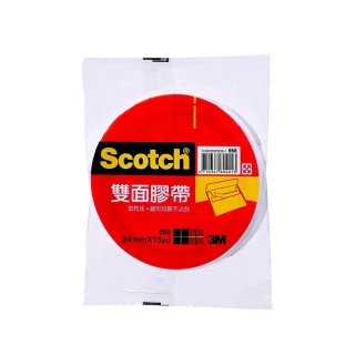 【3M】668 Scotch雙面棉紙膠帶 24mmx15YD(2入1包)