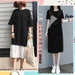【JILLI-KO】買一送一 假兩件純色荷葉邊連衣裙-M/L(多款任選)