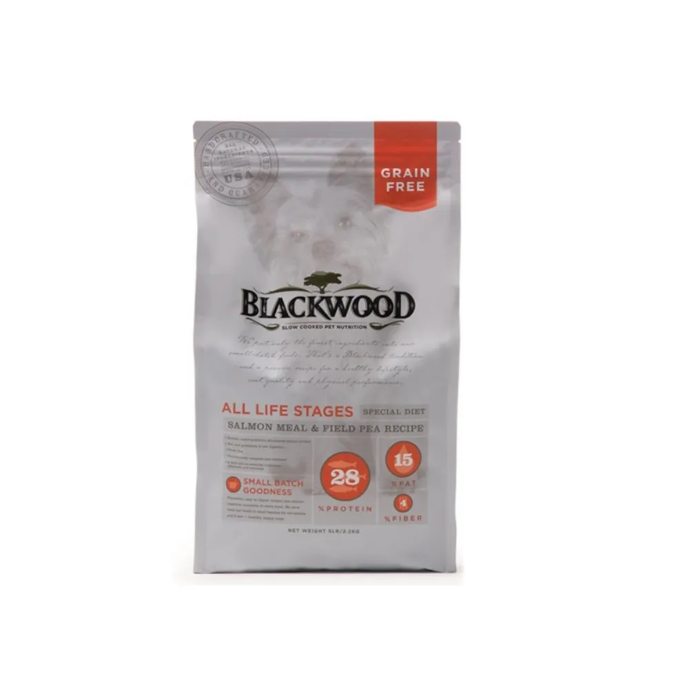 【BLACKWOOD 柏萊富】無穀全齡低敏挑嘴配方15LB/6.8KG-鮭魚+豌豆(狗飼料/犬糧)