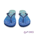 【QWQ】女款防滑夾腳人字拖鞋-海灘玩水-優雅舒適好走-空中園-藍 MIT(ACBA01204)